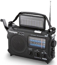 Load image into Gallery viewer, Kaito KA500, 5-way Powered Emergency AM/FM/SW NOAA Weather Alert Radio with Solar,Dynamo Crank,Flashlight and Reading Lamp, Black
